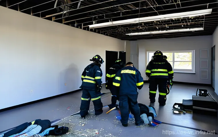 VR로 체험하는 자연 재해 - **Prompt 1: Elite Emergency Response Training in Virtual Reality**
    "A diverse group of professio...